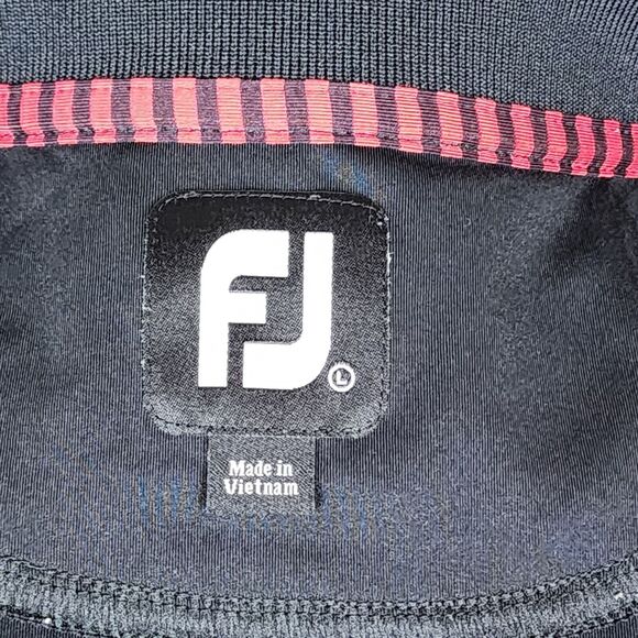 FootJoy FJ Solid Black Polo Shirt Size L - Picture 5 of 6